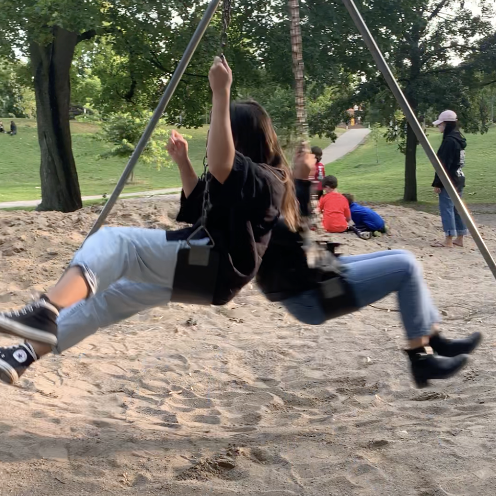 Sounds of my friends and I laughing together