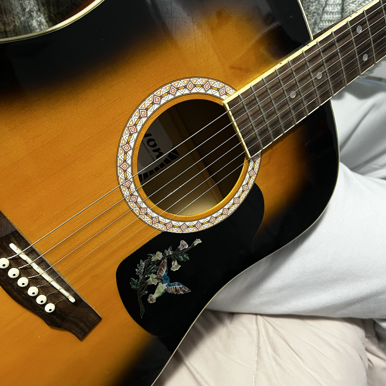 Guitar playing a melody