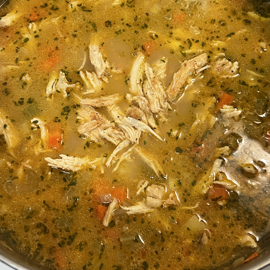 Sizzling sounds from food being fried on a pan
