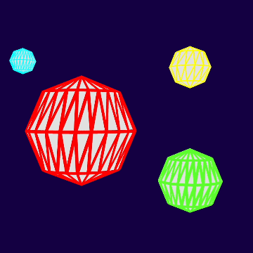 Sketch Twenty One using amplitude and 3D primitive that rotates based on volume of audio