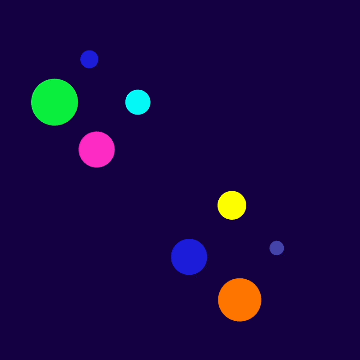 Sketch Three testing amplitude that is reactive to audio