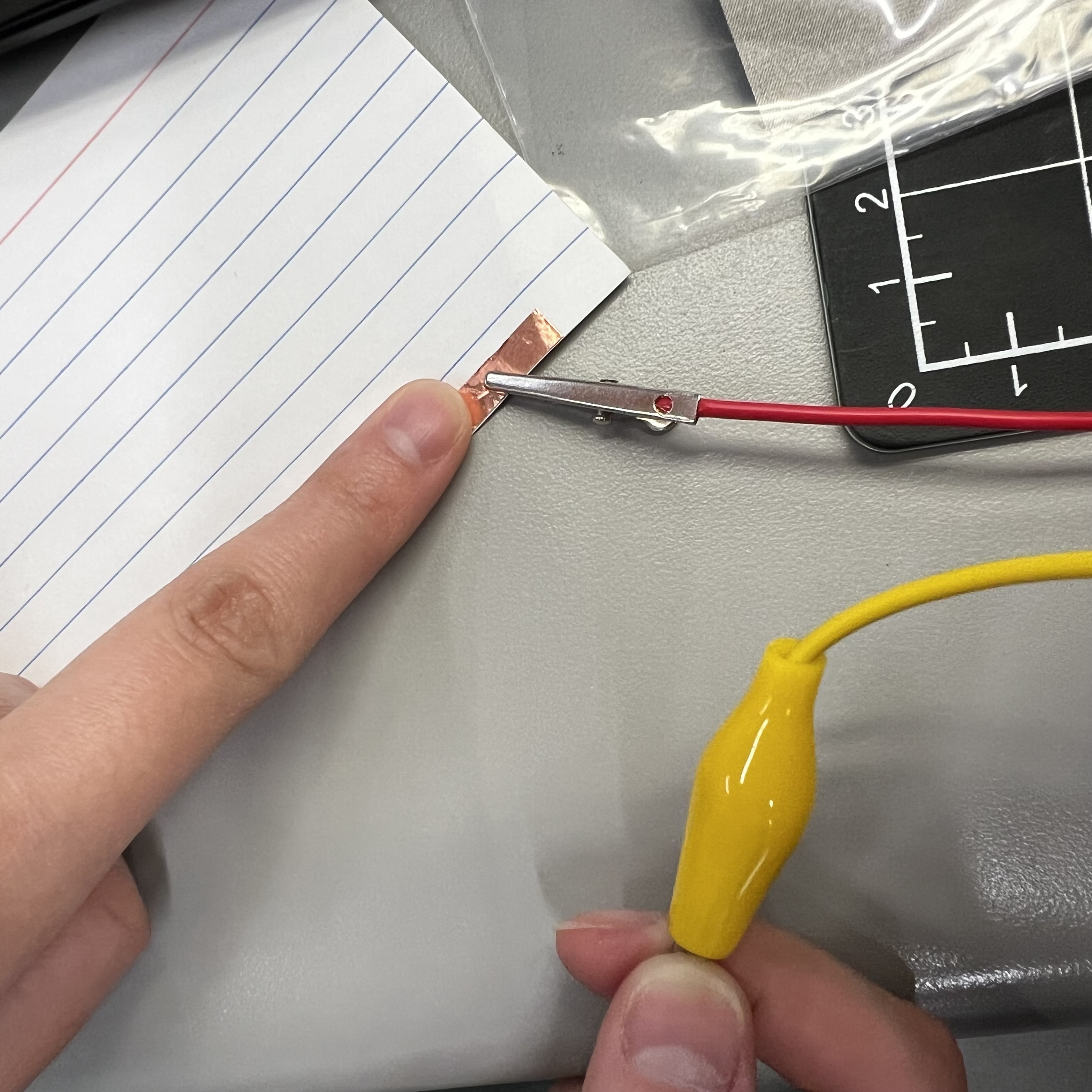 Testing connection between Makey Makey and copper tape